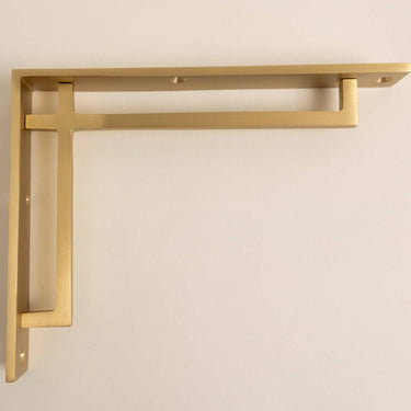 Messinkinen hyllynkannatin | Harjattu messinki | Art Deco Large-Brass bee-Sasu’s sisustus- ja huonekaluliike