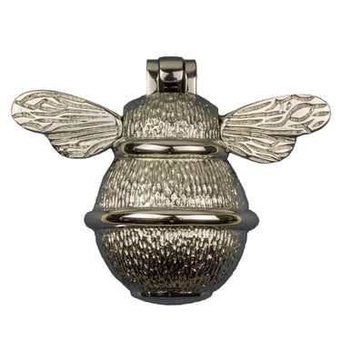 Mehiläisaiheinen ovikolkutin messinkiä | Nikkeli | 12,7 x 3,8 x 10,12 cm | Bumble Bee-Brass bee-Sasu’s sisustus- ja huonekaluliike