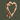 Messinkinen sydän-ovikolkutin | Punakulta | Love Heart