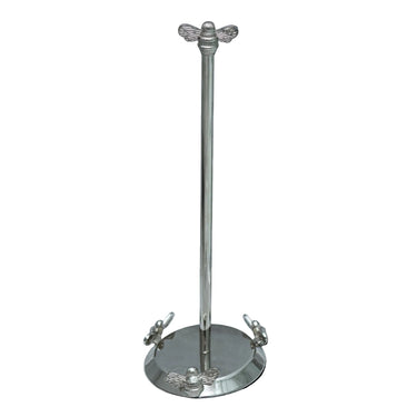 Messinkinen wc-paperiteline lattialle | Nikkeli | Ø14 x 38 cm | Bee-Brass bee-Sasu’s sisustus- ja huonekaluliike