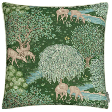 Metsänvihreä sisustustyyny | Myös ulkokäyttöön | 55 x 55 cm | William Morris The Brook-Riva Home-Sasu’s sisustus- ja huonekaluliike