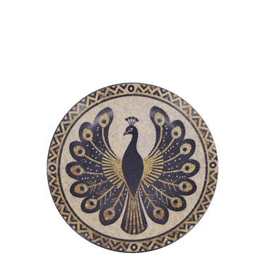 Mosaiikkikuvioinen lautanen beige | ⌀16 cm | Peacock-Chic Antique-Sasu’s sisustus- ja huonekaluliike