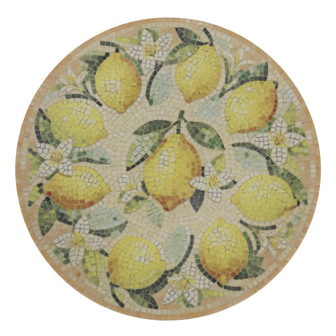 Mosaiikkikuvioinen lautanen keltasävyinen | ⌀26,5 cm | Lemons-Chic Antique-Sasu’s sisustus- ja huonekaluliike