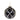 Christmas Bauble w. glitter squares D8 cm antique coal