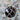Christmas Bauble w. glitter squares D8 cm antique coal