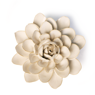 Norsunluunvalkoinen lumikello-posliinikukka | ⌀12,2 x 5,1 cm-Chive-Sasu’s sisustus- ja huonekaluliike