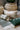 Aix Throw of surplus yarn w. ice crystals L150/W130 cm olive