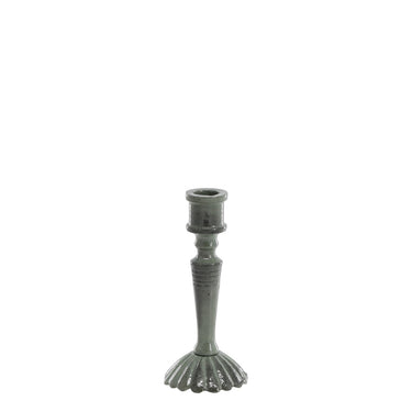 Candlestick for taper candle H9.5/D4 cm antique verte