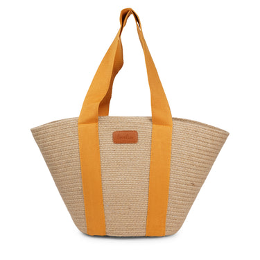 GOLDEN YELLOW / JUTE PEPPINO - JUTE BAG WITH COTTON HANDLES 45 X 40 CM
