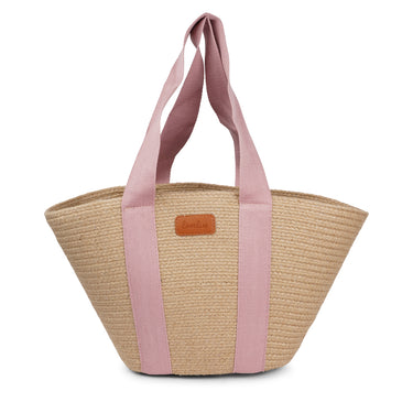 ROSE BLUSH / JUTE PEPPINO - JUTE BAG WITH COTTON HANDLES 45 X 40 CM