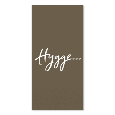 Napkin w. hygge L20/W10 cm mocca
