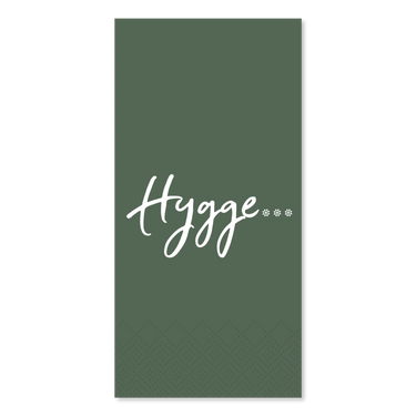 Napkin w. hygge L20/W10 cm forest green