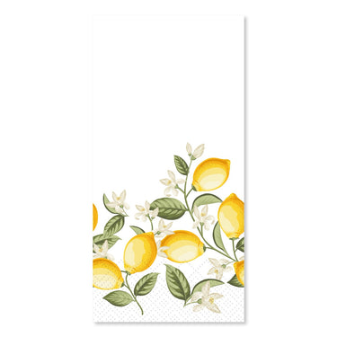 Napkin w. lemons L20/W10 cm white