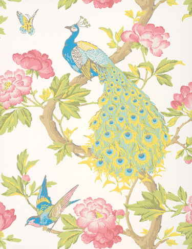 Pavona Blanche | non-woven tapetti | National Trust Papers