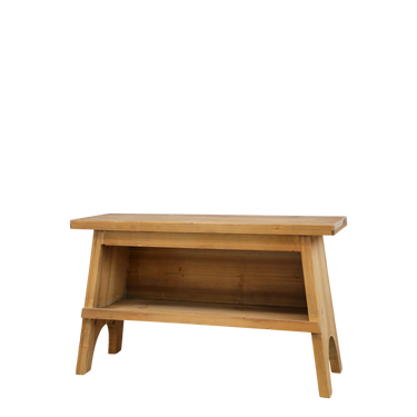 Penkki Bench w. shelf H48.5/L80/W30 cm nature-Chic Antique-Sasu’s sisustus- ja huonekaluliike