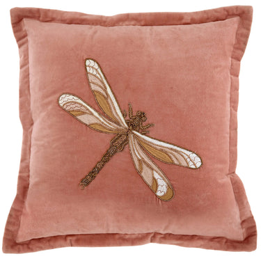 Persikansävyinen sisustustyynyliina | 50x 50cm | Aria Dragonfly-Riva Home-Sasu’s sisustus- ja huonekaluliike