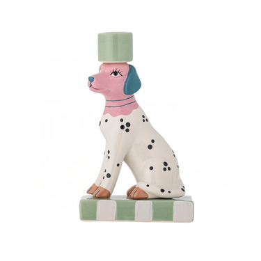 Kynttilänjalka Doglie Rose pilkullinen | L11,5xH18,5xW6,5 cm