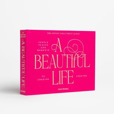 Pinkki valokuva-albumi | 25,7 x 34 x 5,3 cm | A Beautiful Life-Printworks-Sasu’s sisustus- ja huonekaluliike
