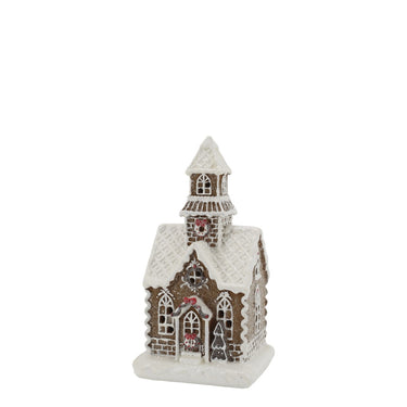 Piparkakkutalo led-valoilla | 11,5 x 10 x 23 cm | Noël-Chic Antique-Sasu’s sisustus- ja huonekaluliike