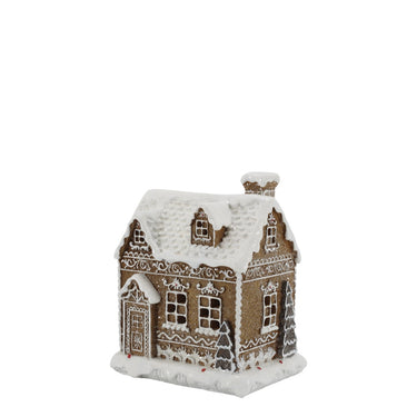 Piparkakkutalo led-valoilla | 13 x 11 x 17 cm | Noël-Chic Antique-Sasu’s sisustus- ja huonekaluliike