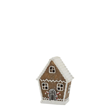 Piparkakkutalo led-valoilla | 9,5 x 5 x 12,5 cm | Noël-Chic Antique-Sasu’s sisustus- ja huonekaluliike
