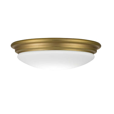 Plafondi harjattu messinki | Kylpyhuoneeseen | ⌀35,6 x 10 cm | Brompton | (IP44)-Elstead Lighting-Sasu’s sisustus- ja huonekaluliike