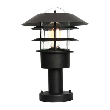 Pollarivalaisin musta | Ulkokäyttöön | ⌀21,8 x 30,5 cm | Helsingor | (IP44)-Elstead Lighting-Sasu’s sisustus- ja huonekaluliike