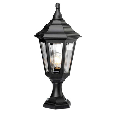 Pollarivalaisin musta | Ulkokäyttöön | ⌀23 x 51 cm | Kinsale | (IP44)-Elstead Lighting-Sasu’s sisustus- ja huonekaluliike