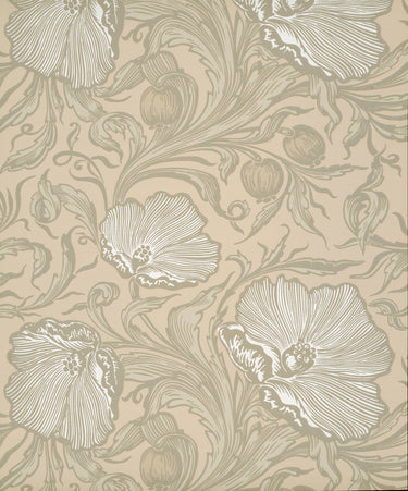 Poppy Trail Portland Stone | non-woven tapetti | National Trust Papers III