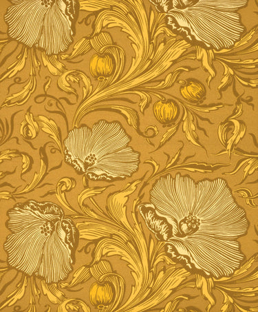 Poppy Trail Yellow Pink | non-woven tapetti | National Trust Papers III