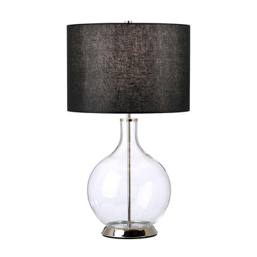 Pöytävalaisin lasi/kiillotettu nikkeli mustalla varjostimella | ⌀36 cm | Orb-Elstead Lighting-Sasu’s sisustus- ja huonekaluliike