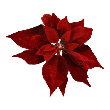 Punainen joulutähtikoriste klipsillä ja led-valolla | Ø25 cm-Floratexx-Sasu’s sisustus- ja huonekaluliike