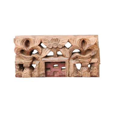 Puukoriste tiikkipuuta | 30 x 6 x 15 cm | Vintage-Vintage by Sasu's-Sasu’s sisustus- ja huonekaluliike