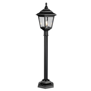 Pylväsvalaisin musta | Ulkokäyttöön | 25,5 x 25,5 x 116 cm | Kerry | (IP44)-Elstead Lighting-Sasu’s sisustus- ja huonekaluliike