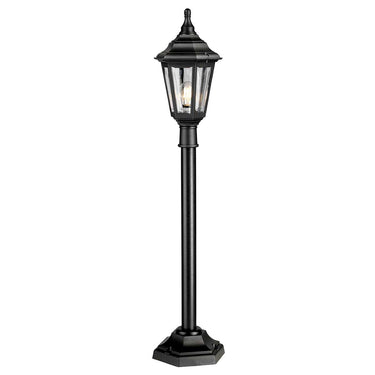 Pylväsvalaisin musta | Ulkokäyttöön | 25,5 x 25,5 x 118 cm | Kinsale | (IP44)-Elstead Lighting-Sasu’s sisustus- ja huonekaluliike