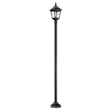 Pylväsvalaisin musta | Ulkokäyttöön | 25,5 x 25,5 x 191 cm | Kerry | (IP44)-Elstead Lighting-Sasu’s sisustus- ja huonekaluliike