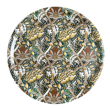 Pyöreä kelta-vihreäsävyinen tarjotin | ⌀38 cm | William Morris Windrush-Koustrup & Co.-Sasu’s sisustus- ja huonekaluliike