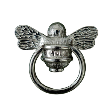 Rengasvedin messinkiä nikkelinvärisenä | Brass Bee Ring Pull Cabinet Handle - Nickel Finish-Brass bee-Sasu’s sisustus- ja huonekaluliike