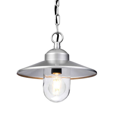 Riippuvalaisin hopea | Ulkokäyttöön | ⌀27,5 x 36 cm - 97,5 cm | Klampenborg | (IP44)-Elstead Lighting-Sasu’s sisustus- ja huonekaluliike