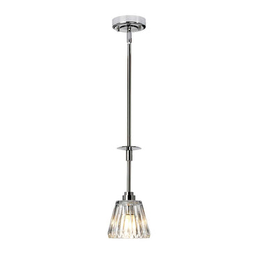Riippuvalaisin kiillotettu kromi | Kylpyhuoneeseen | ⌀13,6 x 40,1 cm - 131 cm | Agatha | (IP44)-Elstead Lighting-Sasu’s sisustus- ja huonekaluliike