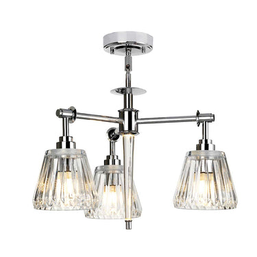 Riippuvalaisin kiillotettu kromi | Kylpyhuoneeseen | ⌀47,4 x 42,5 cm - 132,5 cm | Agatha | (IP44)-Elstead Lighting-Sasu’s sisustus- ja huonekaluliike