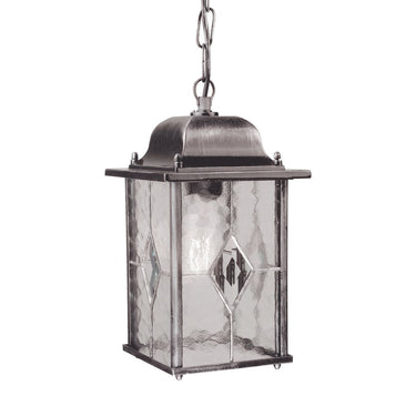 Riippuvalaisin musta ja hopea | Ulkokäyttöön | ⌀15,9 x 46 cm - 90 cm | Wexford | (IP23)-Elstead Lighting-Sasu’s sisustus- ja huonekaluliike