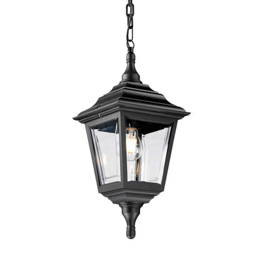 Riippuvalaisin musta | Ulkokäyttöön | ⌀20,5 x 62,5 cm - 73 cm | Kerry | (IP44)-Elstead Lighting-Sasu’s sisustus- ja huonekaluliike