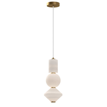 Riippuvalaisin opaalilasi ja mattakulta | ø19,8 cm x 61 cm - 236,4 cm | Bijou-Elstead Lighting-Sasu’s sisustus- ja huonekaluliike