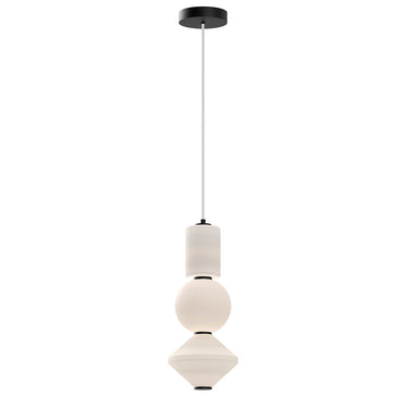 Riippuvalaisin opaalilasi ja mattamusta | ø19,8 cm x 61 cm - 236,4 cm | Bijou-Elstead Lighting-Sasu’s sisustus- ja huonekaluliike