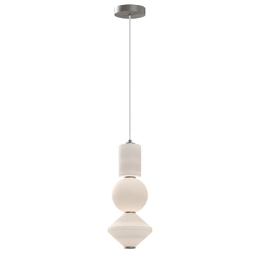 Riippuvalaisin opaalilasi ja nikkeli | ø19,8 cm x 61 cm - 236,4 cm | Bijou-Elstead Lighting-Sasu’s sisustus- ja huonekaluliike