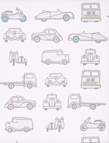 Road Trip French Grey | non-woven tapetti | Storybook Papers