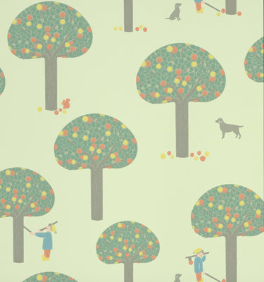 Rodney Street Pea Green | non-woven tapetti | Storybook Papers