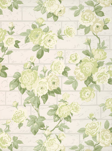 Rose Garden Slaked Lime | non-woven tapetti | In the Garden