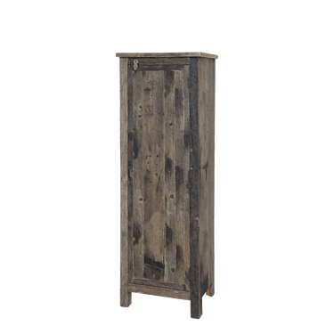 Kierrätyspuinen puunvärinen kaappi | 53 x 40 x 160 cm | Grimaud-Chic Antique-Sasu’s sisustus- ja huonekaluliike
